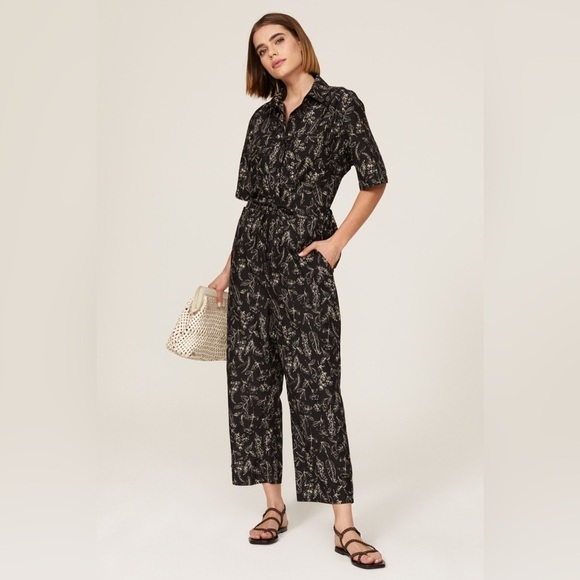 New! Thakoon Botanical Printed Cotton & Silk Utility Jumpsuit Size XL NWT! ✨ - Picture 1 of 14